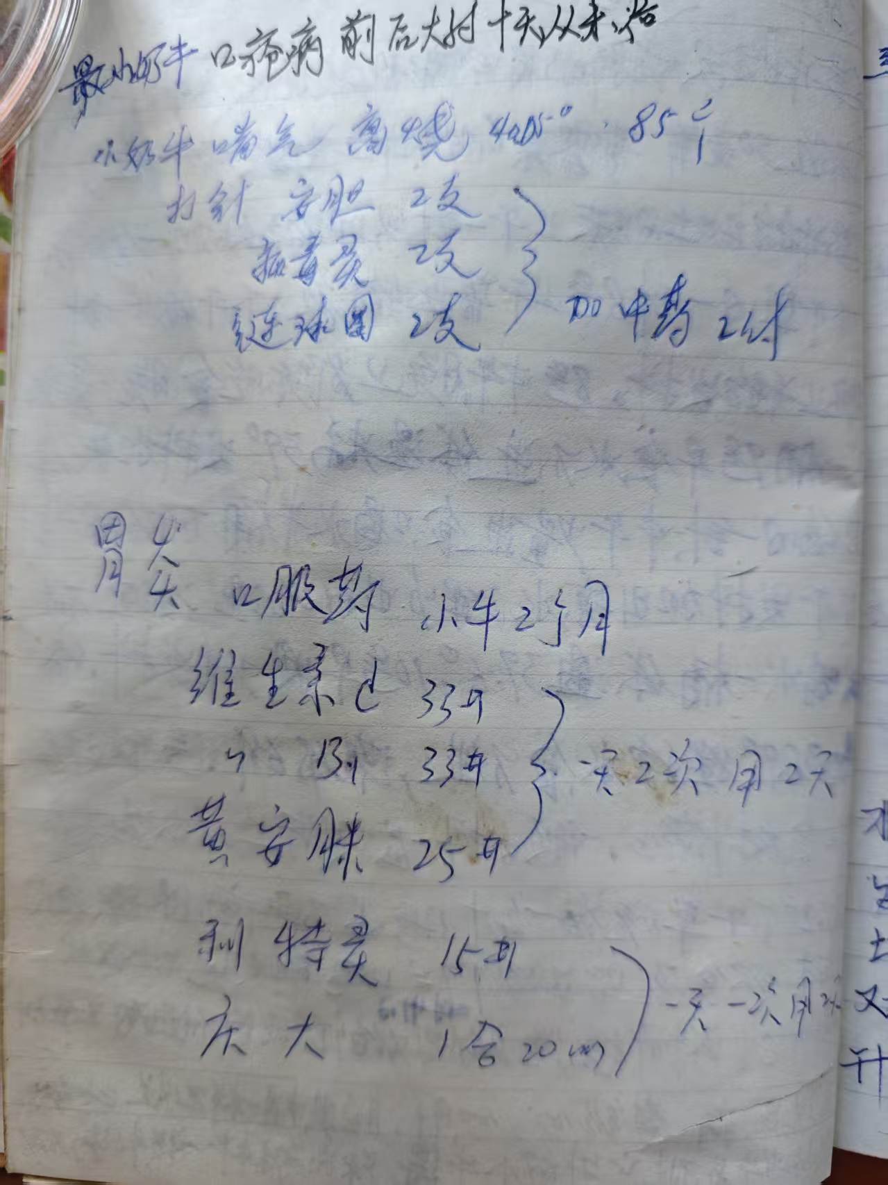 奶牛的中药药方